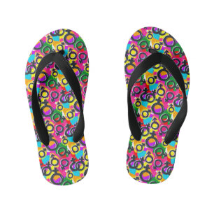 Gay Pride Gender Neon Pattern Kid's Thongs