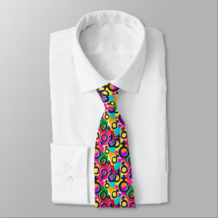 Gay Pride Gender Neon Pattern Tie