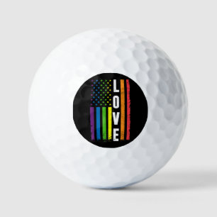Gay Pride Gifts Men Women LGBT Rainbow Flag Gay Lo Golf Balls