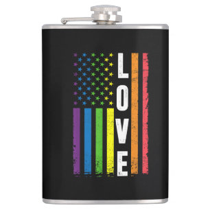 Gay Pride Gifts Men Women LGBT Rainbow Flag Gay Lo Hip Flask