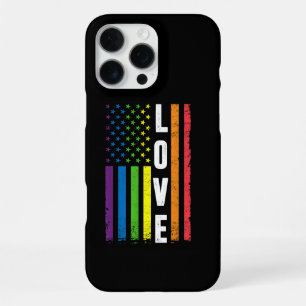 Gay Pride Gifts Men Women LGBT Rainbow Flag Gay Lo iPhone 16 Pro Max Case