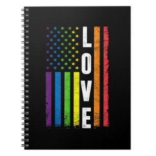 Gay Pride Gifts Men Women LGBT Rainbow Flag Gay Lo Notebook