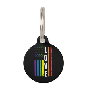 Gay Pride Gifts Men Women LGBT Rainbow Flag Gay Lo Pet Tag