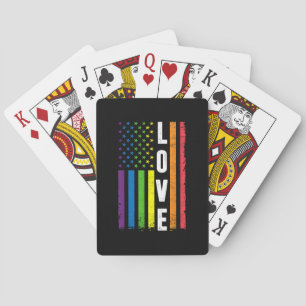 Gay Pride Gifts Men Women LGBT Rainbow Flag Gay Lo Playing Cards