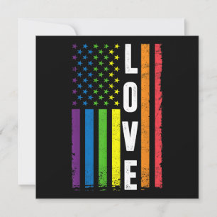 Gay Pride Gifts Men Women LGBT Rainbow Flag Gay Lo Thank You Card