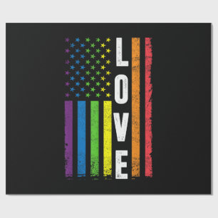 Gay Pride Gifts Men Women LGBT Rainbow Flag Gay Lo Wrapping Paper