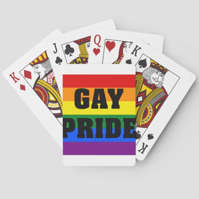Gay pride Gifts Playing Cards (Back)