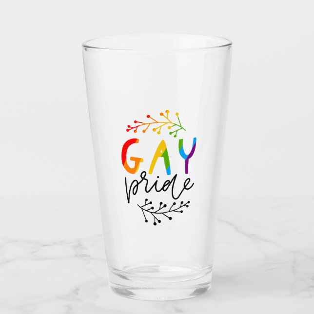 Gay Pride Glass (Front)