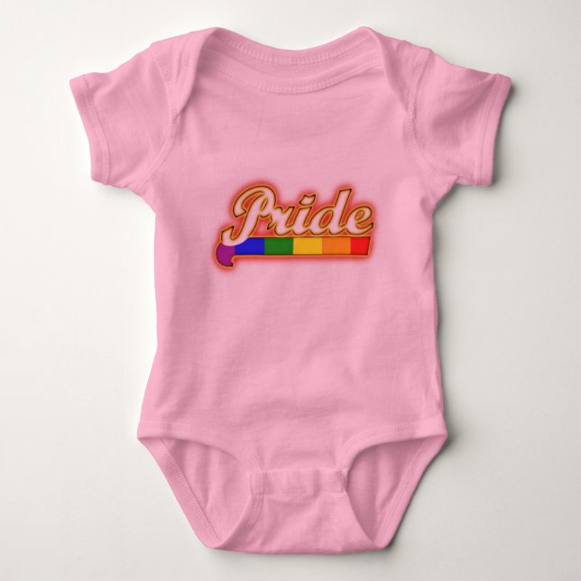 Gay Pride Glowing Pride Baby Bodysuit (Front)