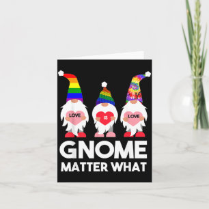 Gay Pride Gnome Valentines Day Love Is Love Gnome Card