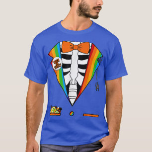 Gay Pride Halloween Tuedo Costume LGBT Skeleton Tu T-Shirt