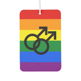 Gay Pride Heart Car Air Freshener