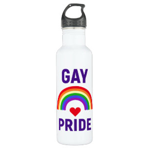 Gay Pride Heart & Rainbow 710 Ml Water Bottle