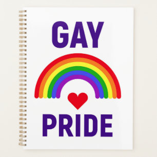 Gay Pride Heart & Rainbow Planner