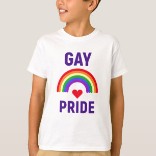 Gay Pride   Heart & Rainbow T-Shirt