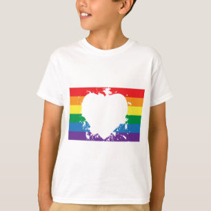 Gay-Pride-Heart-Reversed-Paint Banner T-Shirt