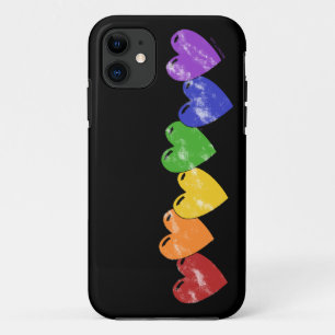 Gay Pride Hearts iPhone 5 Case