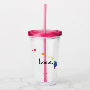 Gay Pride Home   Hawaii Acrylic Tumbler
