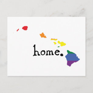 Gay Pride Home Hawaii Postcard