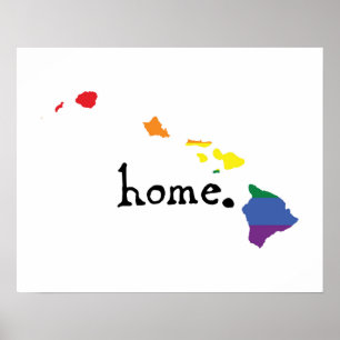 Gay Pride Home   Hawaii Poster