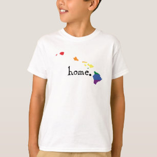 Gay Pride Home   Hawaii T-Shirt