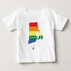 Gay Pride Home   Rhode Island Baby T-Shirt