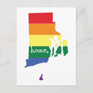 Gay Pride Home Rhode Island Postcard