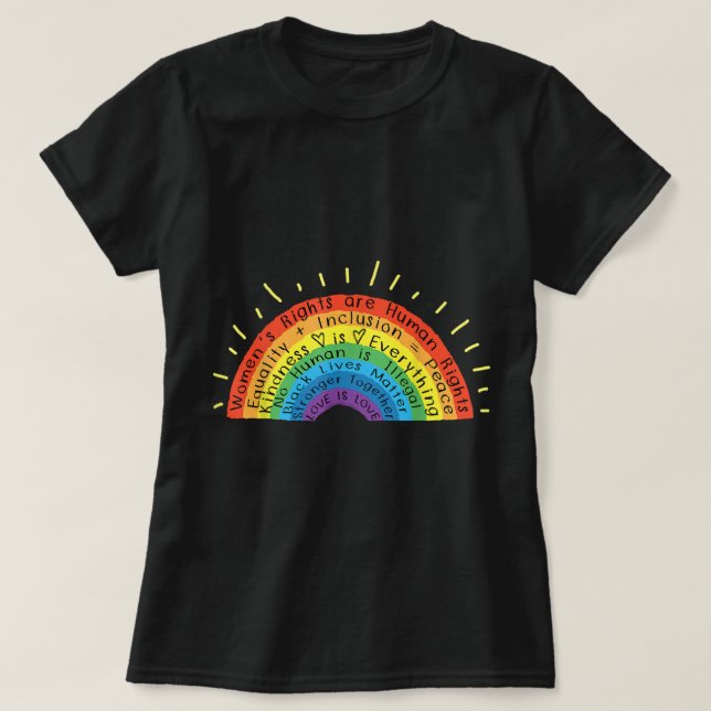 Gay Pride Human Rights Black Lives Matter Love Is  T-Shirt (Design Front)