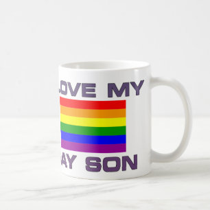 GAY PRIDE I LOVE MY GAY SON COFFEE MUG