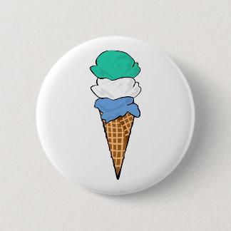 Gay Pride Ice Cream 6 Cm Round Badge