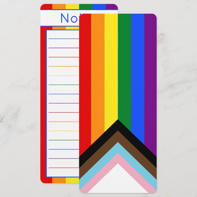 Gay Pride Intersection Rainbow Flag Notes Bookmark (Front/Back)