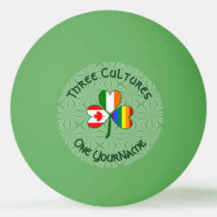 Gay Pride Ireland Canada Shamrock Flag Personalise Ping Pong Ball