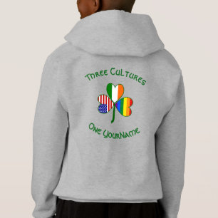 Gay Pride Ireland USA Shamrock Flag Personalised
