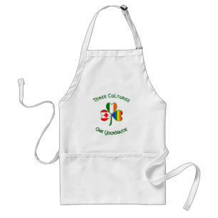 Gay Pride Irish Canadian Flags Shamrock Your Name Standard Apron