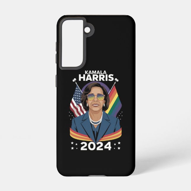 Gay Pride Kamala Harris 2024 Vice President LGBTQ+ Samsung Galaxy S21 Case (Back)