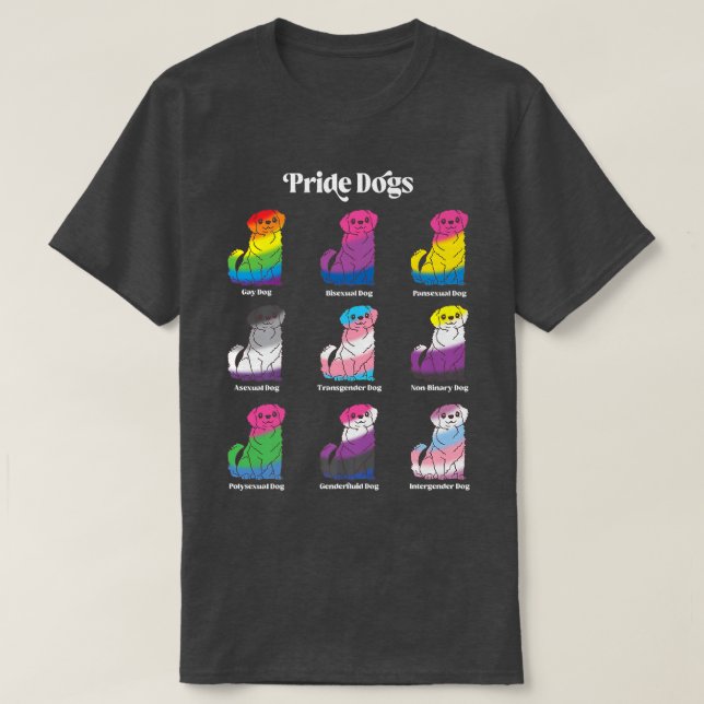 Gay Pride Kawaii Dog Anime LGBTQ Genderfluid Trans T-Shirt (Design Front)