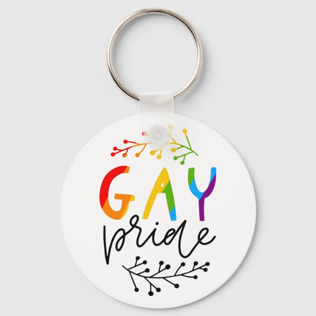 Gay Pride Key Ring (Front)