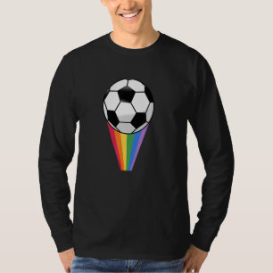Gay Pride LBGTQ Rainbow Football Soccer Fan T-Shirt