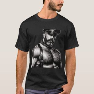 Gay Pride Leather Daddy Macho Power Bear Berlin Le T-Shirt