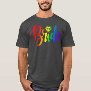 Gay Pride Lesbian Bride  LGBT Wedding Gift  T-Shirt