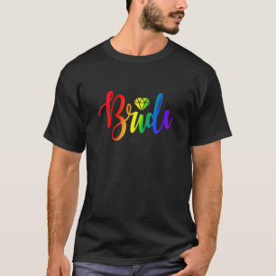 Gay Pride Lesbian Bride LGBT Wedding Gift T-Shirt