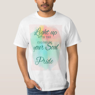 Gay Pride LGBT Colour Typo Custom Black T-Shirt