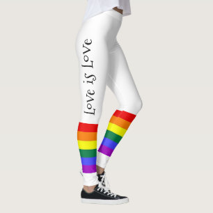 Gay Pride LGBT Colourful Rainbow Love is Love Leggings