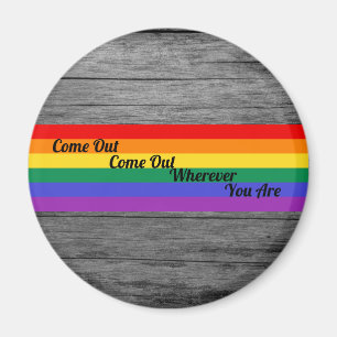 Gay Pride LGBT Come Out Rainbow Flag Love Wins Magnet