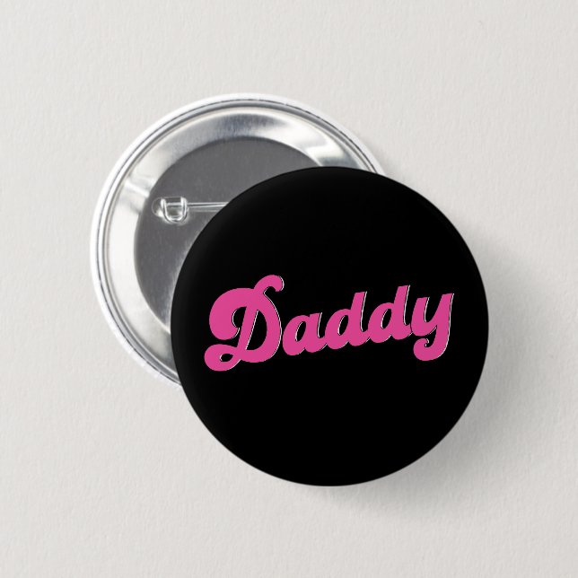 Gay Pride LGBT Pink Bear Gay Daddy  6 Cm Round Badge (Front & Back)