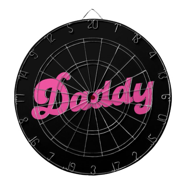 Gay Pride LGBT Pink Bear Gay Daddy  Dartboard (Front)