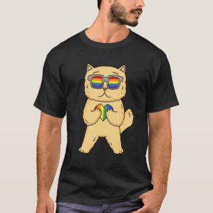 Gay Pride LGBT Rainbow - Cat Breed Persian - LGBT  T-Shirt