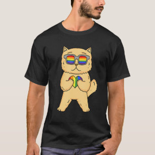 Gay Pride LGBT Rainbow - Cat Breed Persian - LGBT  T-Shirt