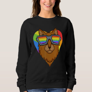 Gay Pride LGBT Rainbow - Cat Breed Somali - LGBT H Sweatshirt