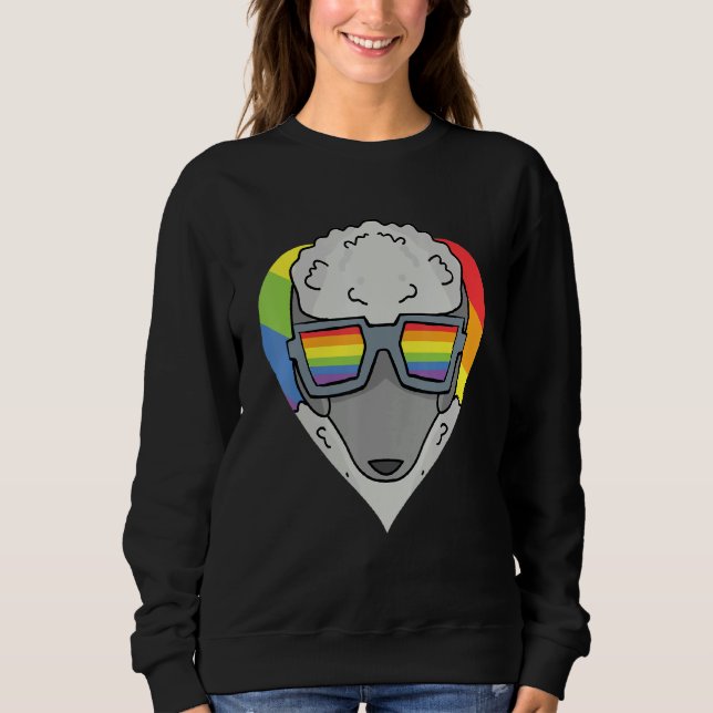 Gay Pride LGBT Rainbow - Dog Breed Poodle - LGBT H Sweatshirt (Front)